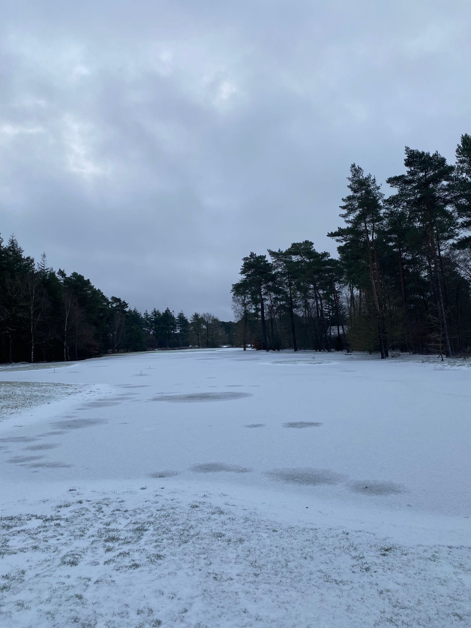 Sneeuw op de baan!